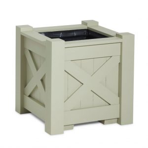 Painted wooden planter in French Grey