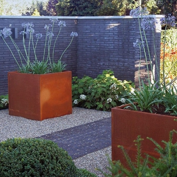 Garden Planters populated with plants