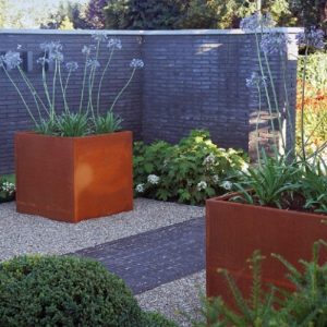 Large square Corten Steel Planters