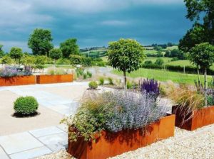Large Corten Steel Troughs