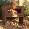 Rust steel garden wood burner