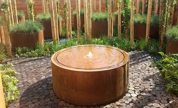 Corten Steel Water Table Outdoor, Taylor Made Landscaping Ltd
