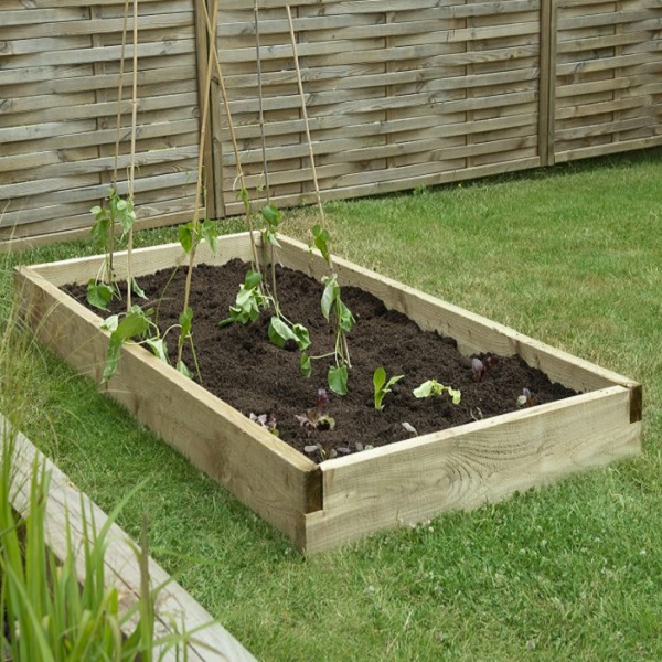 Large Timber Raised Bed Wooden Planter