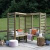 Firenze Wooden Slatted Corner Arbour