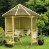 Venetian Wooden Corner Arbour